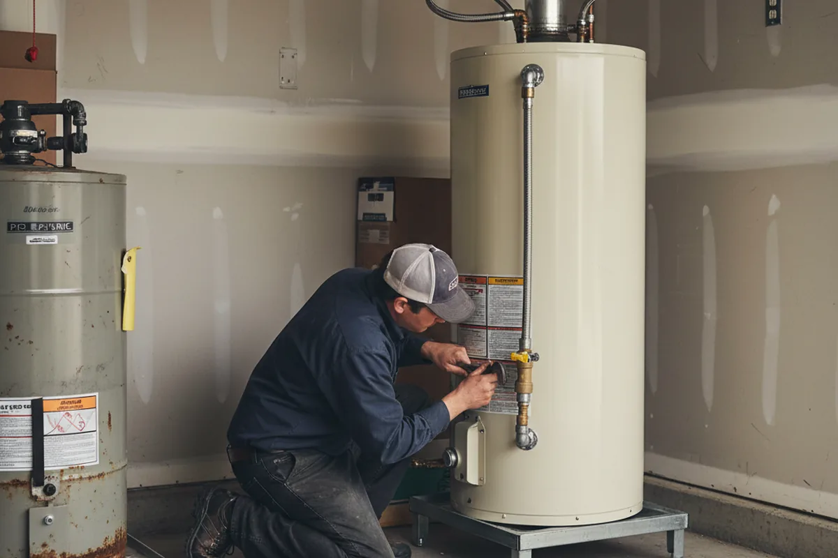 Water heater and shutoff valve replacement in Kirkwood